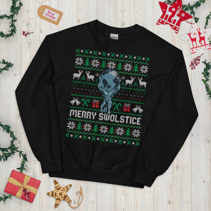 Swolstice ugly christmas sweater